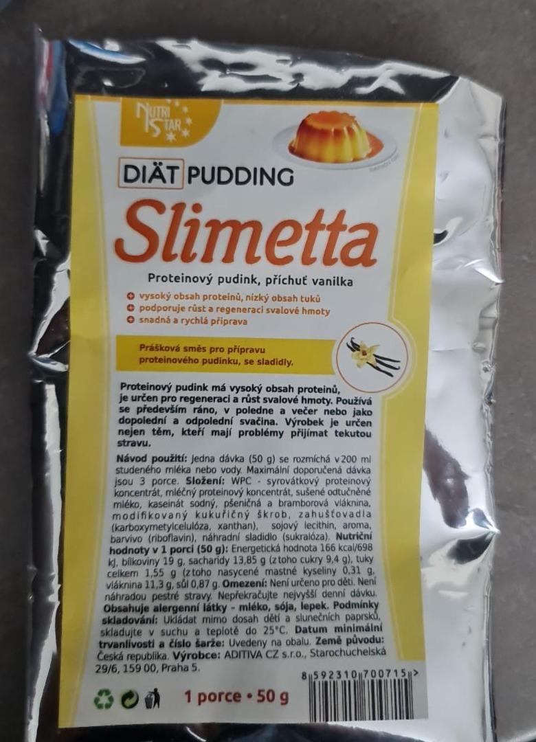 Fotografie - Slimetta proteinový pudink vanilka Nutri Star