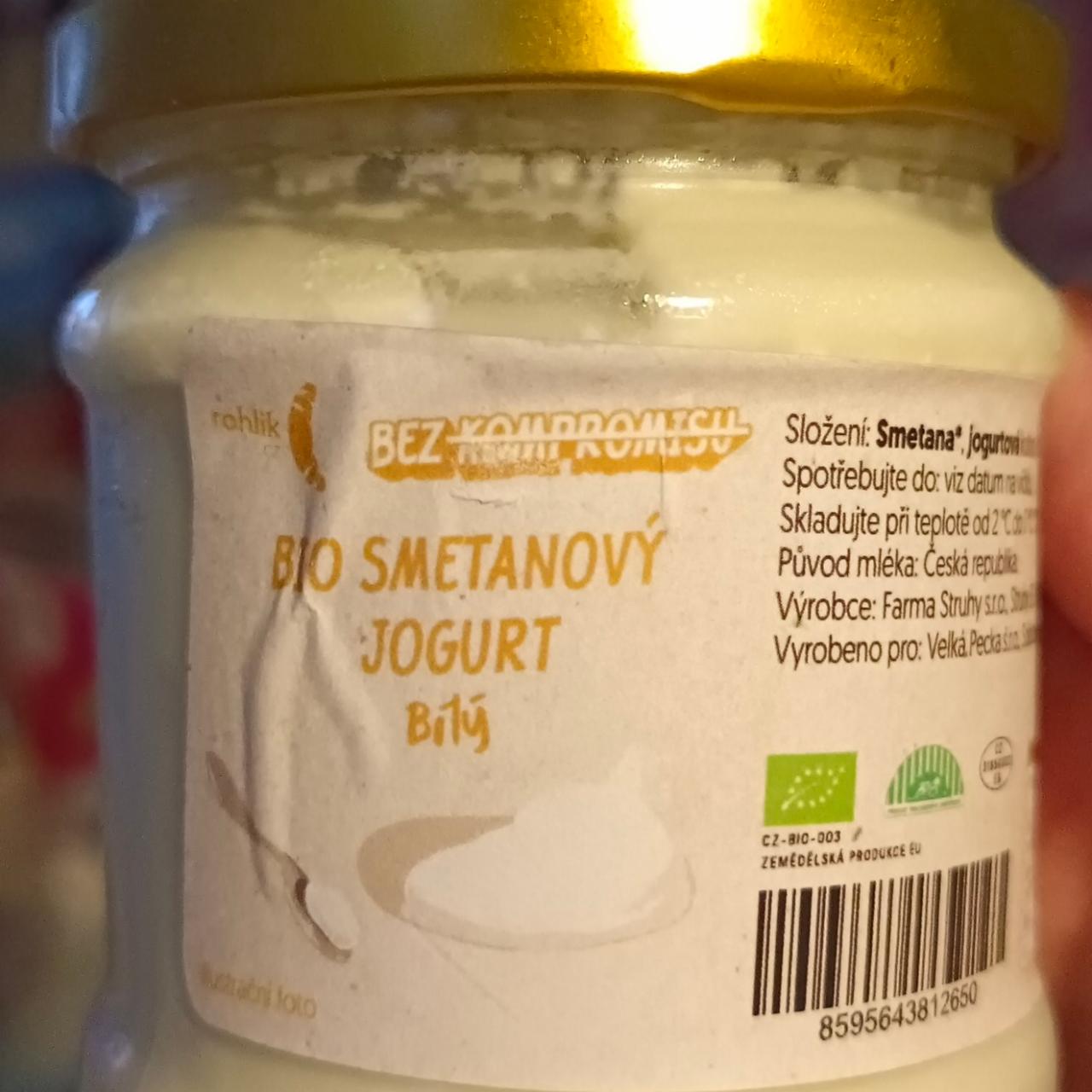 Fotografie - Bio smetanový jogurt bílý Rohlik.cz