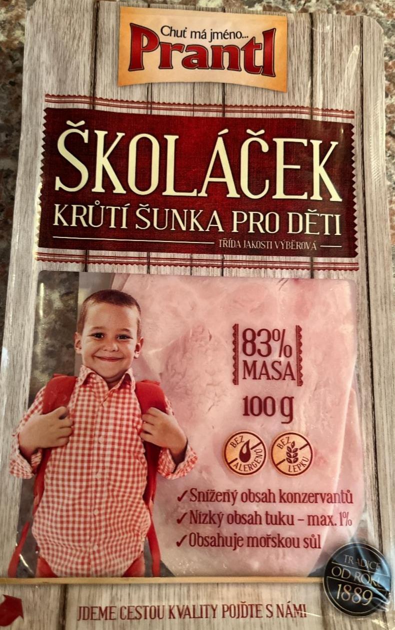 Fotografie - Školáček Krůtí šunka pro děti 83% masa Prantl