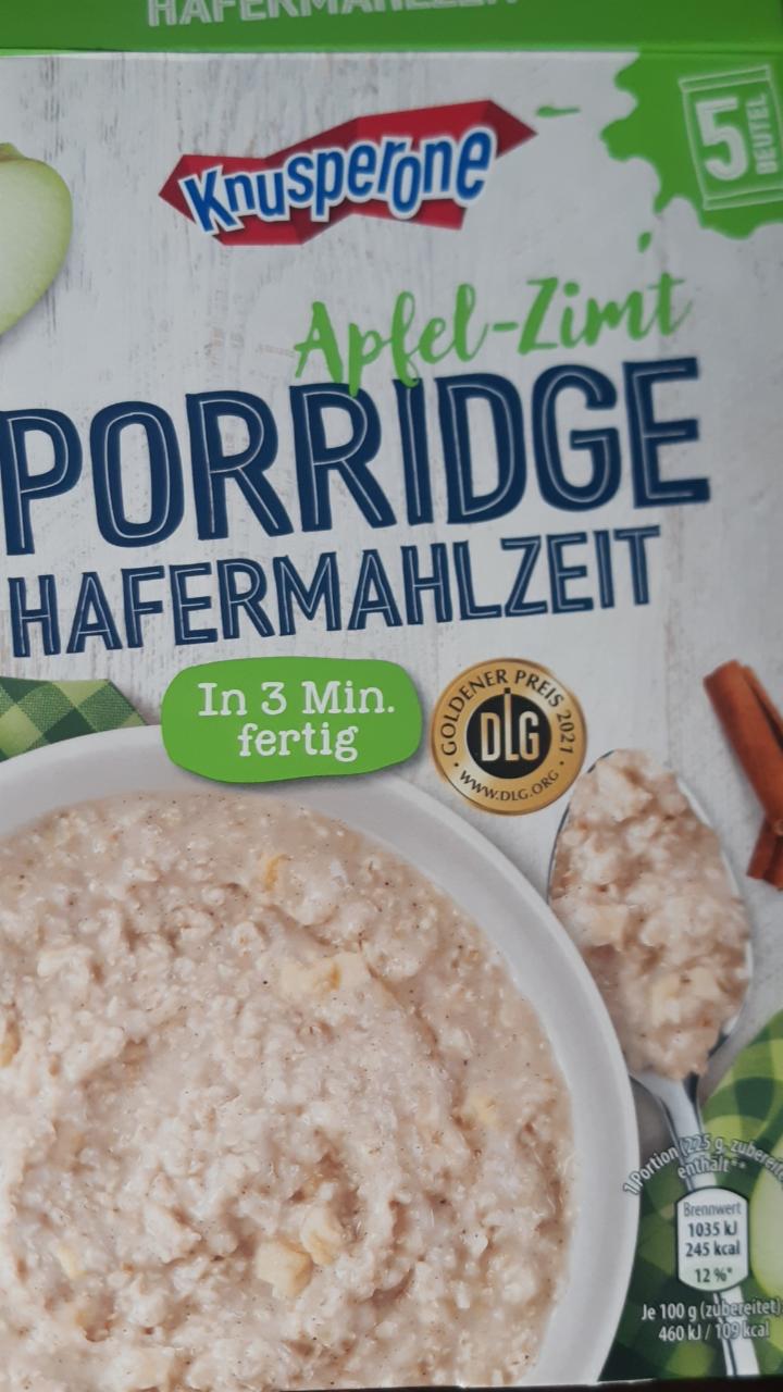Fotografie - Apfel-Zimt Porridge Hafermahlzeit Knusperone