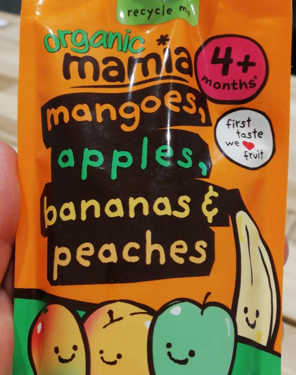 Fotografie - Organic mangoes apples bananas & peaches Mamia