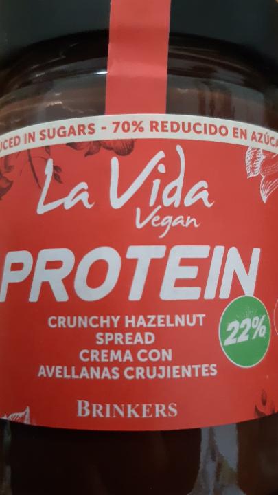 Fotografie - La vida vegan protein crunchy hazelnut spread Brinkers
