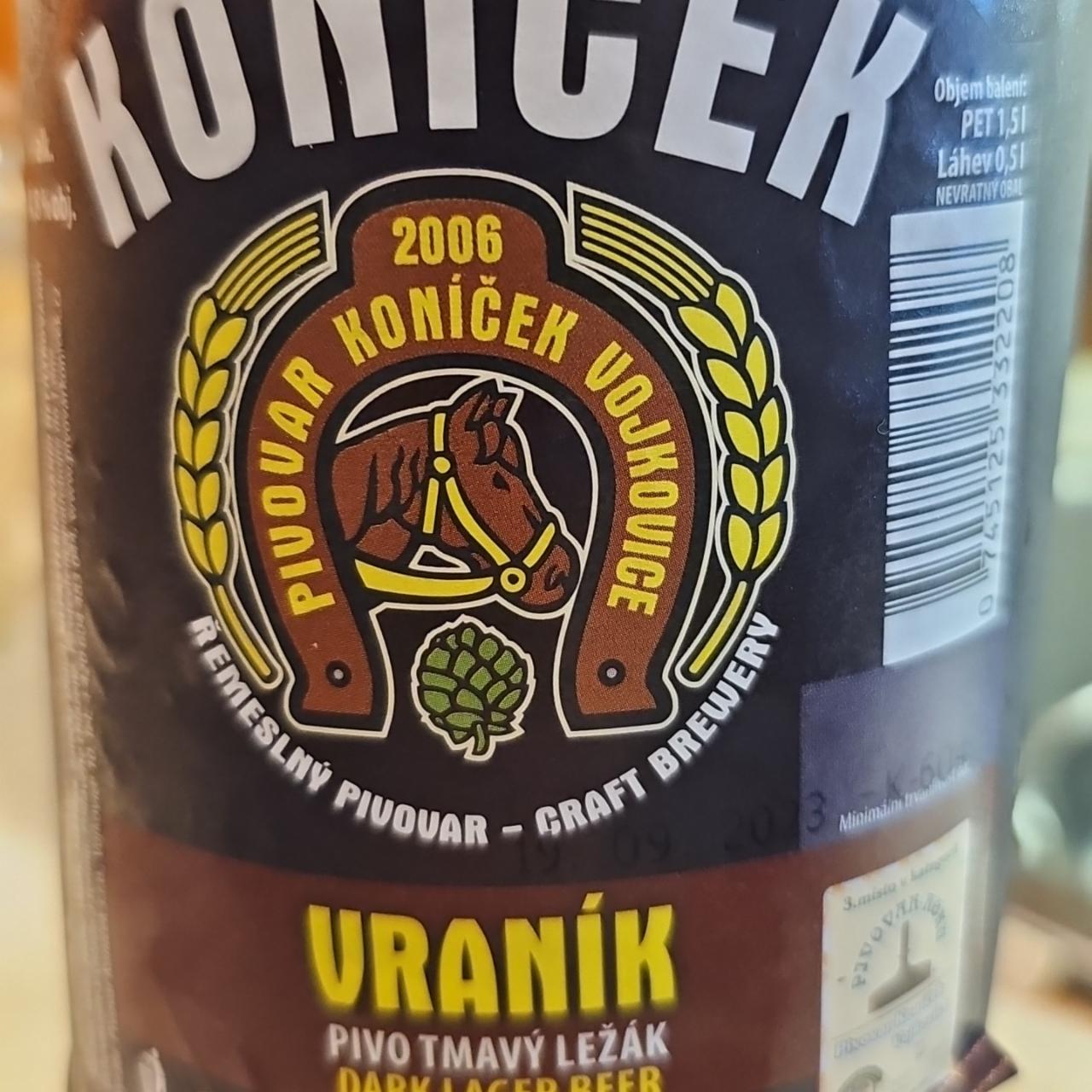 Fotografie - Vraník pivo tmavý ležák 12% Koníček