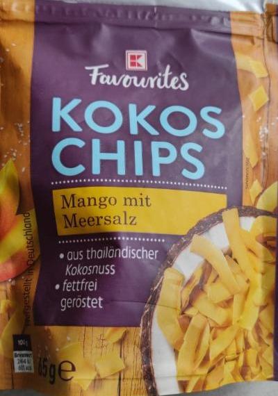 Fotografie - Kokos chips Mango mit Meersalz K-Favourites