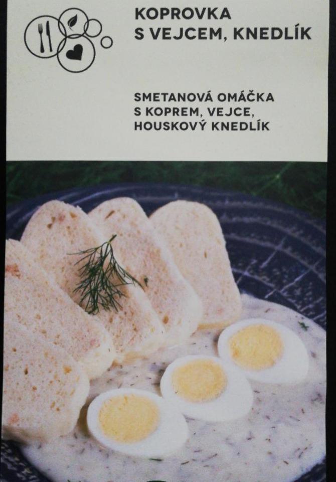 Fotografie - Smetanová omáčka s koprem, vejce, houskový knedlík Zdravé stravování