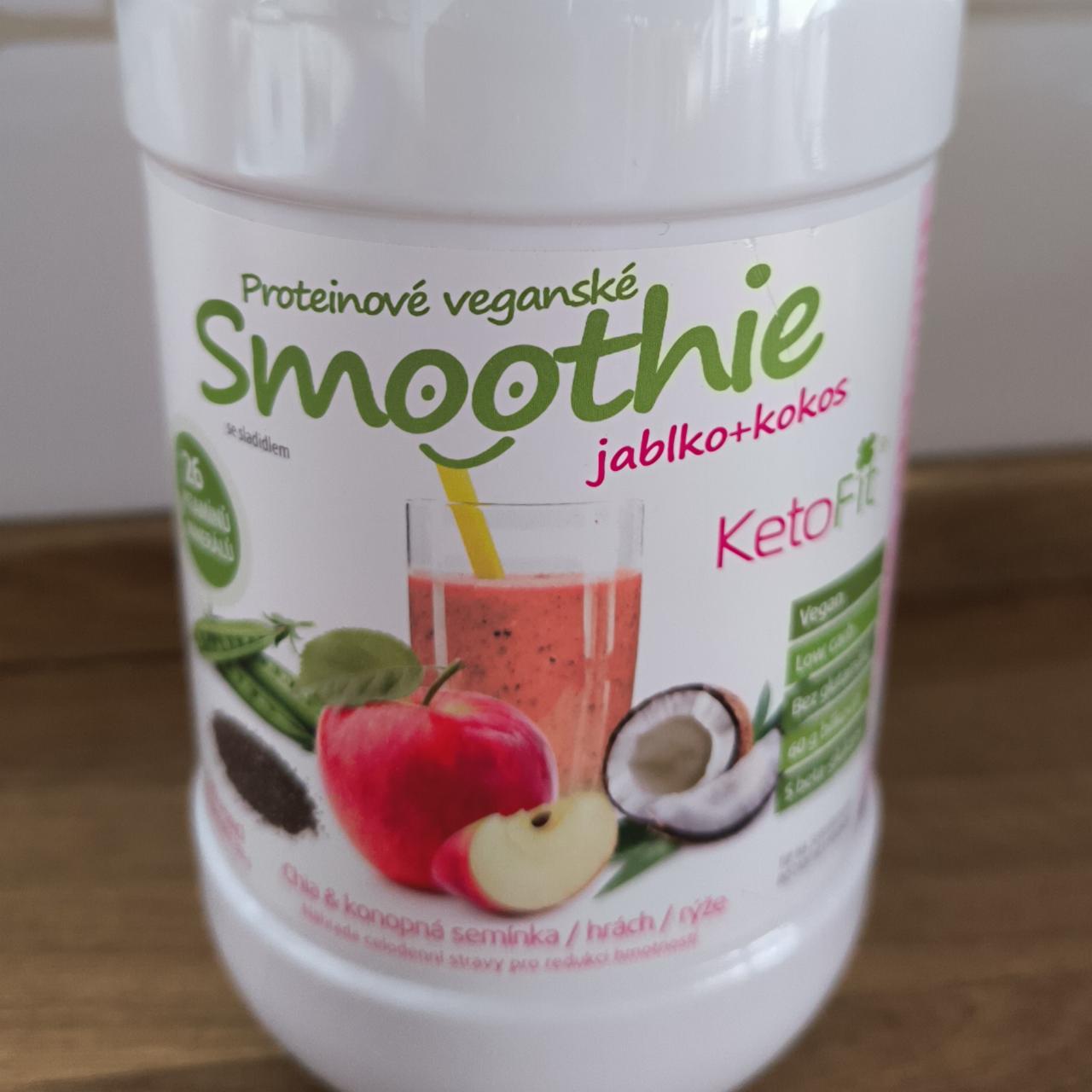 Fotografie - Proteinové veganské smoothie jablko+kokos KetoFit