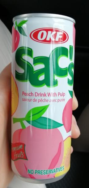 Fotografie - Sac's Peach Drink with Pulp - OKF