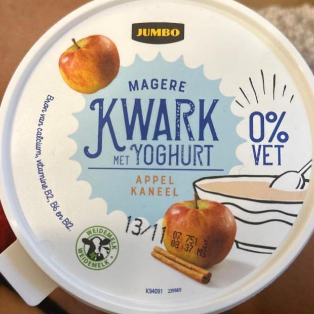 Fotografie - kwark yoghurt Appel kaneel Jumbo