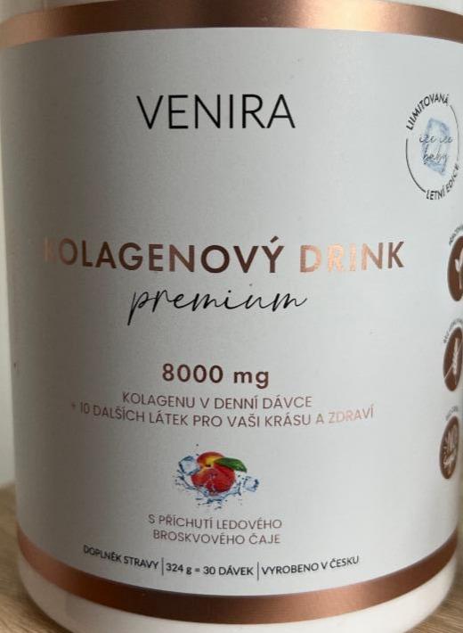 Fotografie - Kolagenový drink premium s příchutí broskvového čaje VENIRA