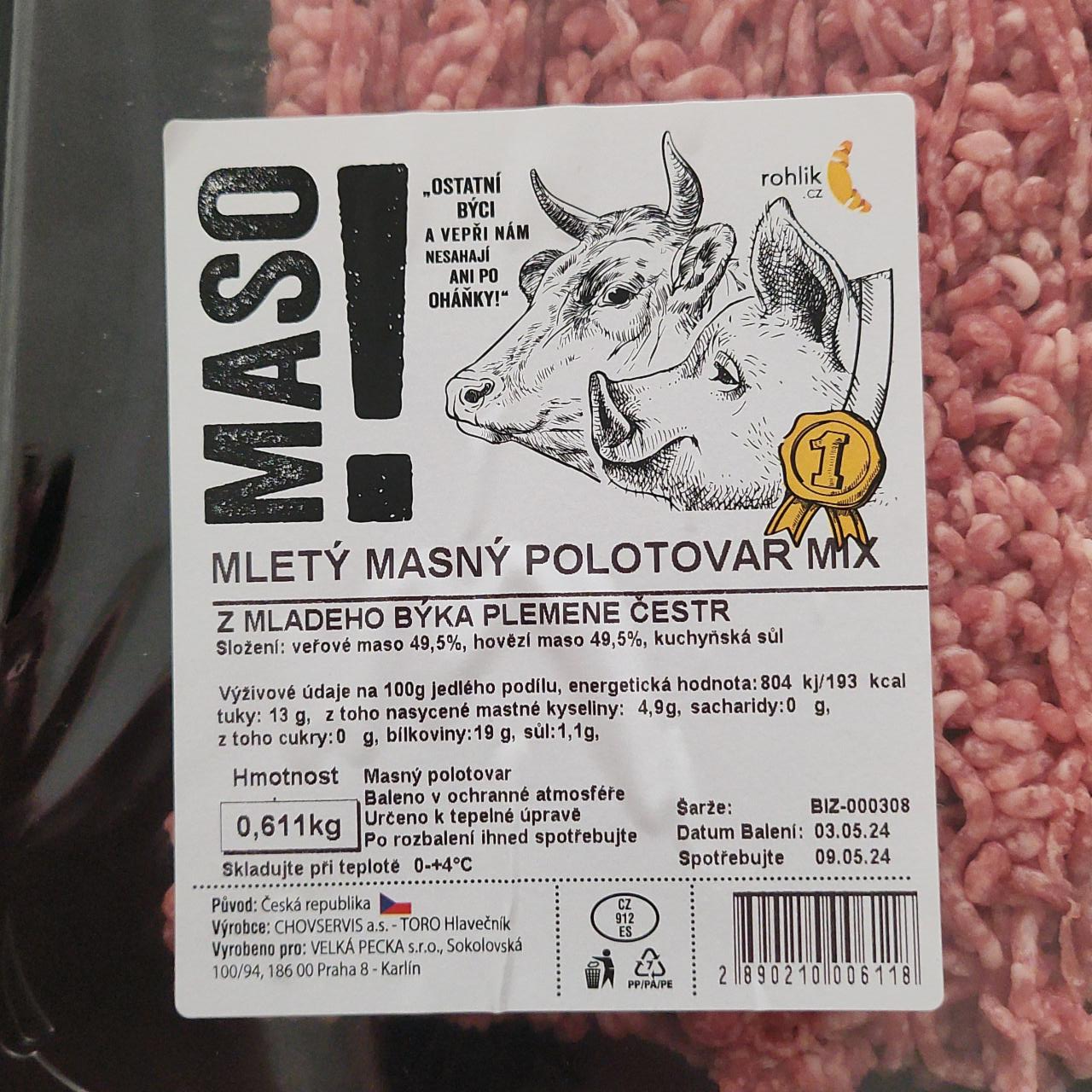 Fotografie - Maso! Mletý masný polotovar Mix Rohlik.cz