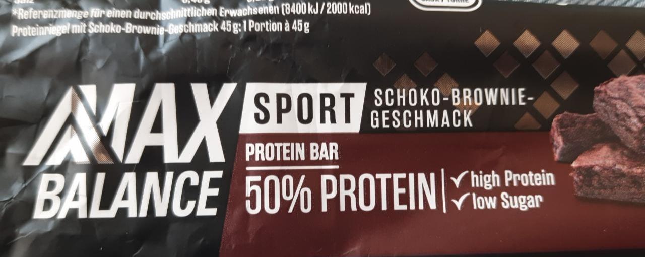 Fotografie - 50% Protein bar choco-brownie Max Balance