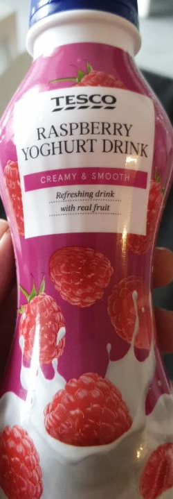 Fotografie - Raspberry yoghurt drink creamy & smooth Tesco
