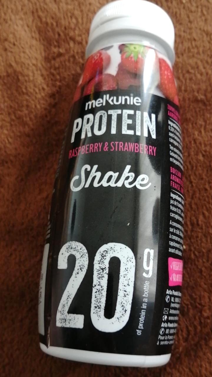Fotografie - Protein shake rasberry & strawberry Melkunie