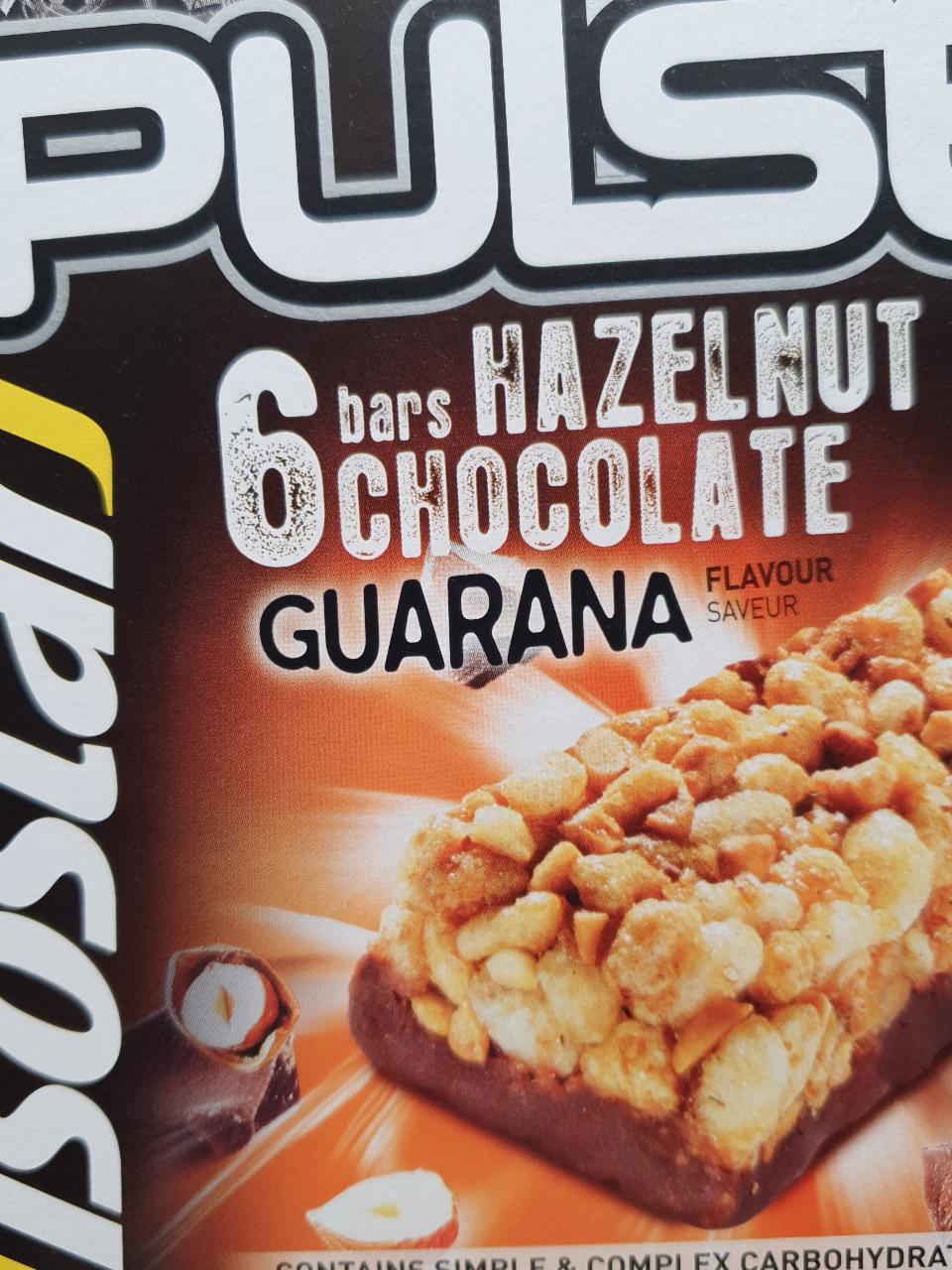 Fotografie - Pulse 6 Bars Hazelnut Chocolate Guarana Isostar