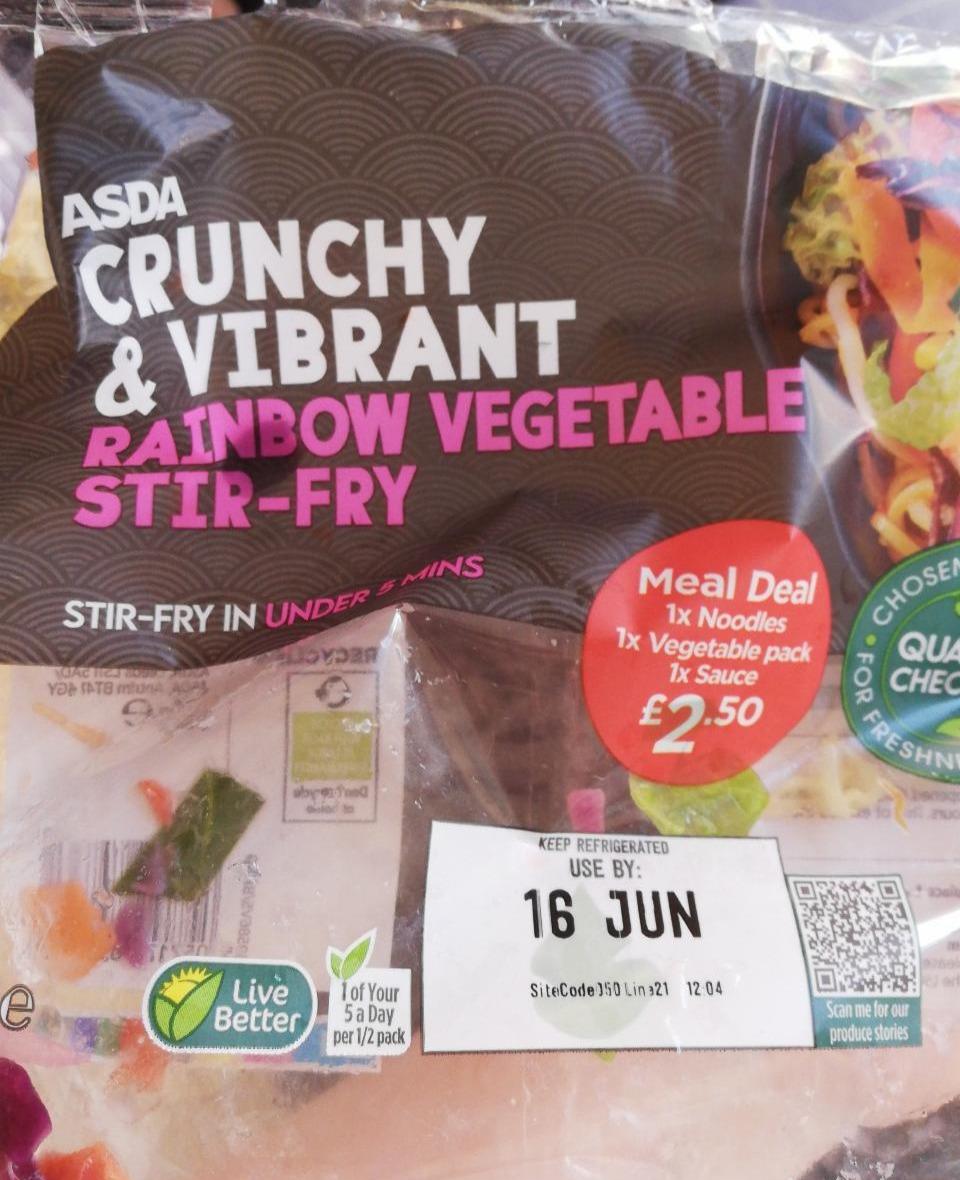 Fotografie - Crunchy & Vibrant Rainbow vegetable stir-fry Asda