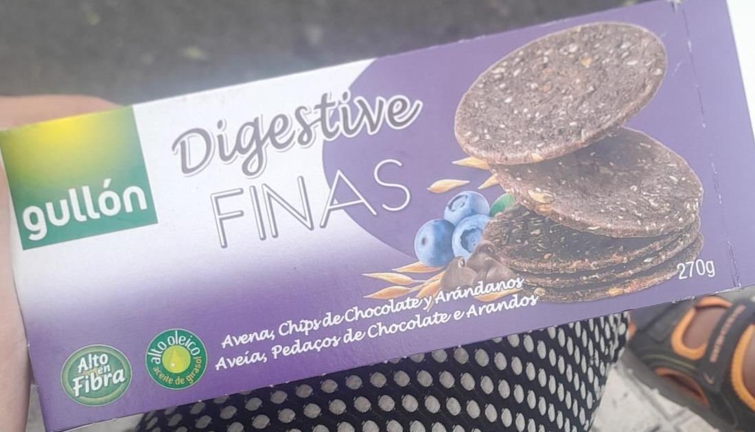 Fotografie - Digestive Finas Avena, Chips de Chocolate y Arándanos Gullón