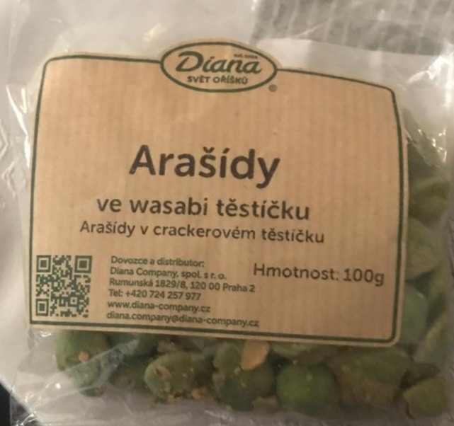 Fotografie - Arašídy ve wasabi těstíčku Diana Svět oříšků