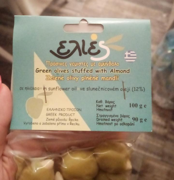 Fotografie - Zelené olivy plněné mandlí ILIDA