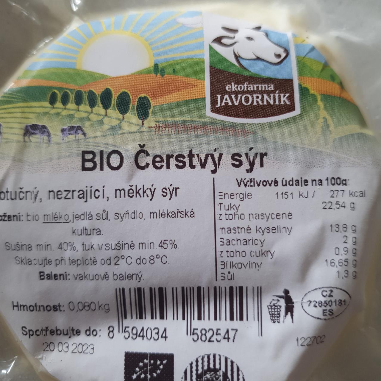 Fotografie - Bio čerstvý sýr Ekofarma Javorník