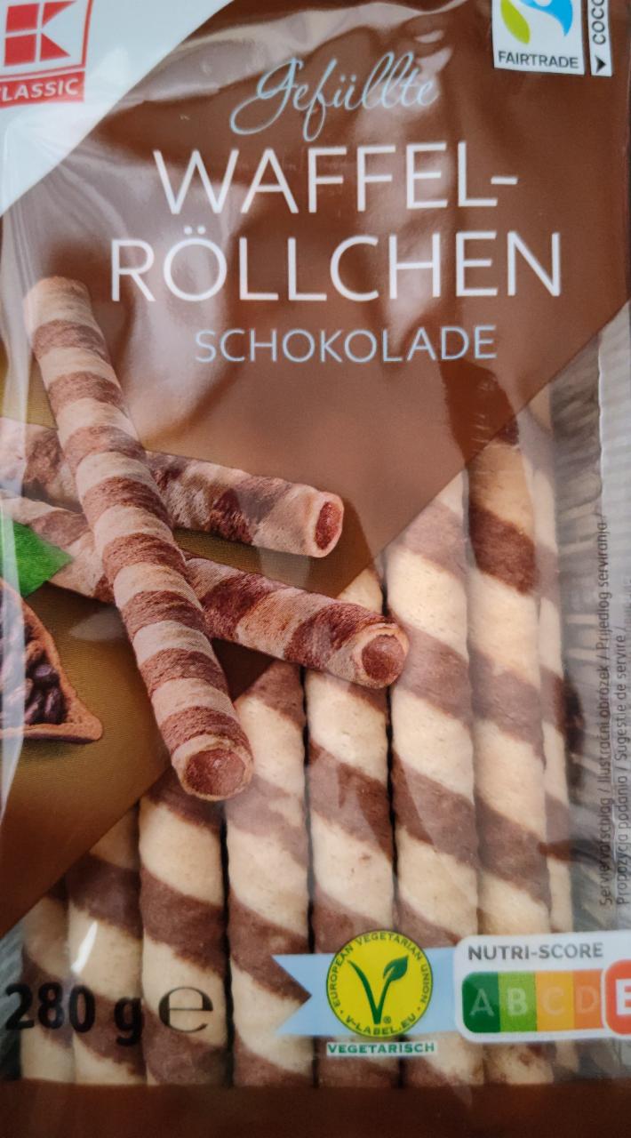 Fotografie - Oplatkové trubičky s náplní s čokoládovou příchutí K-Classic