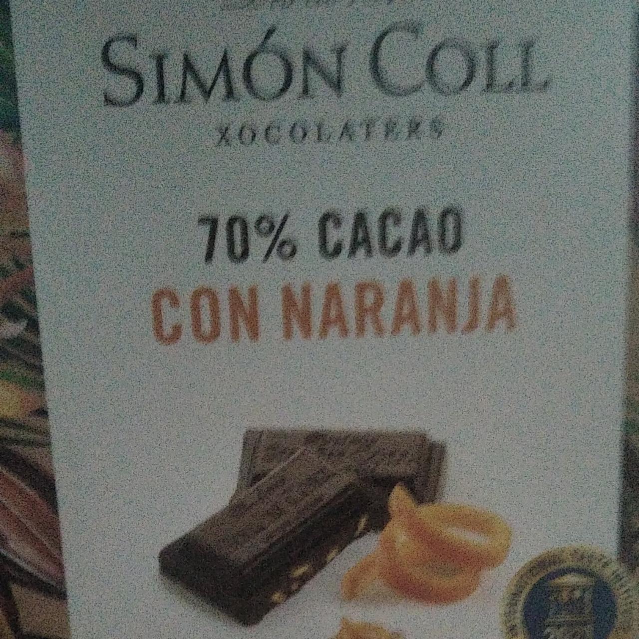 Fotografie - 70% Cacao con Naranja Simón Coll