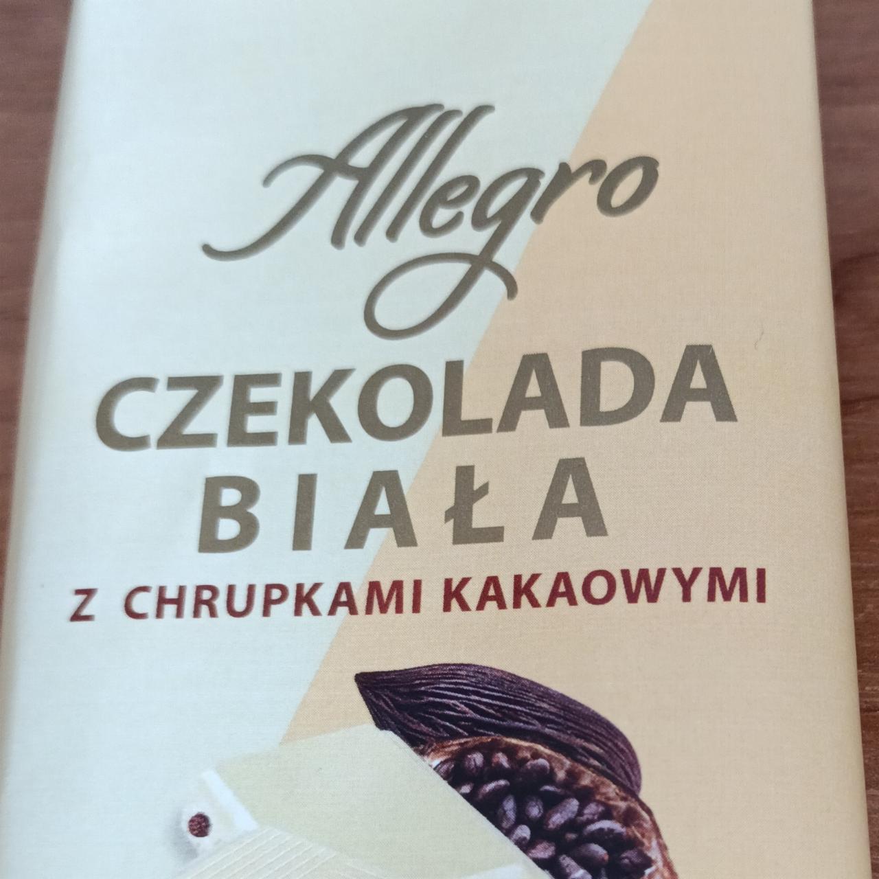 Fotografie - Czekolada biala z chrupkami kakaowymi Allegro