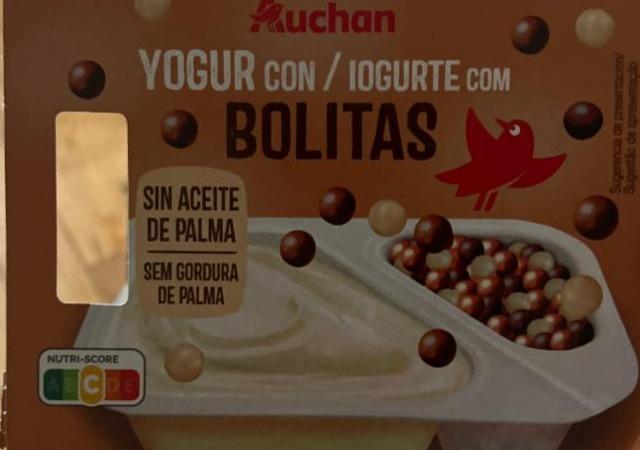Fotografie - Yogur con bolitas Auchan