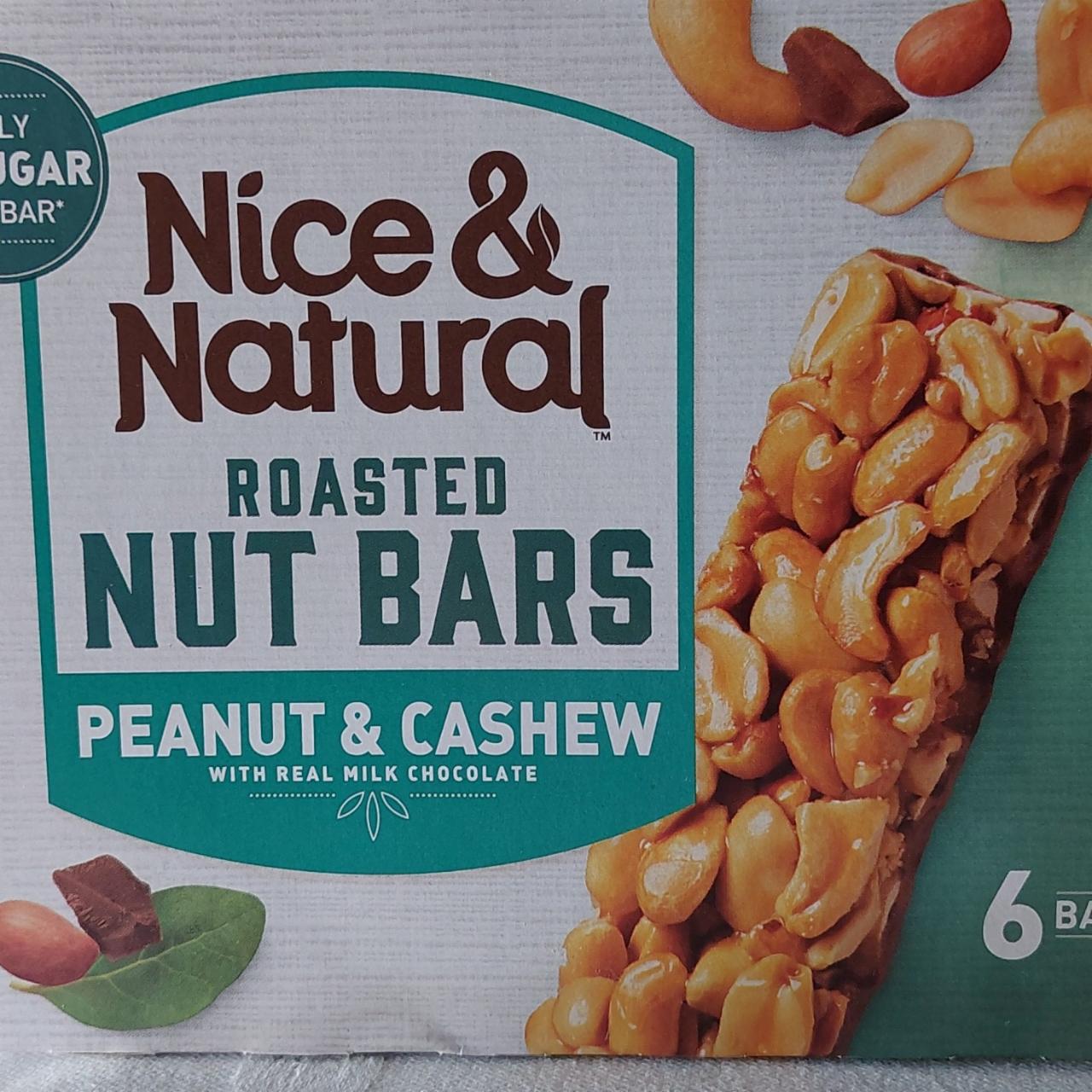 Fotografie - Roasted Nut Bars Peanut & Cashew Nice & Natural