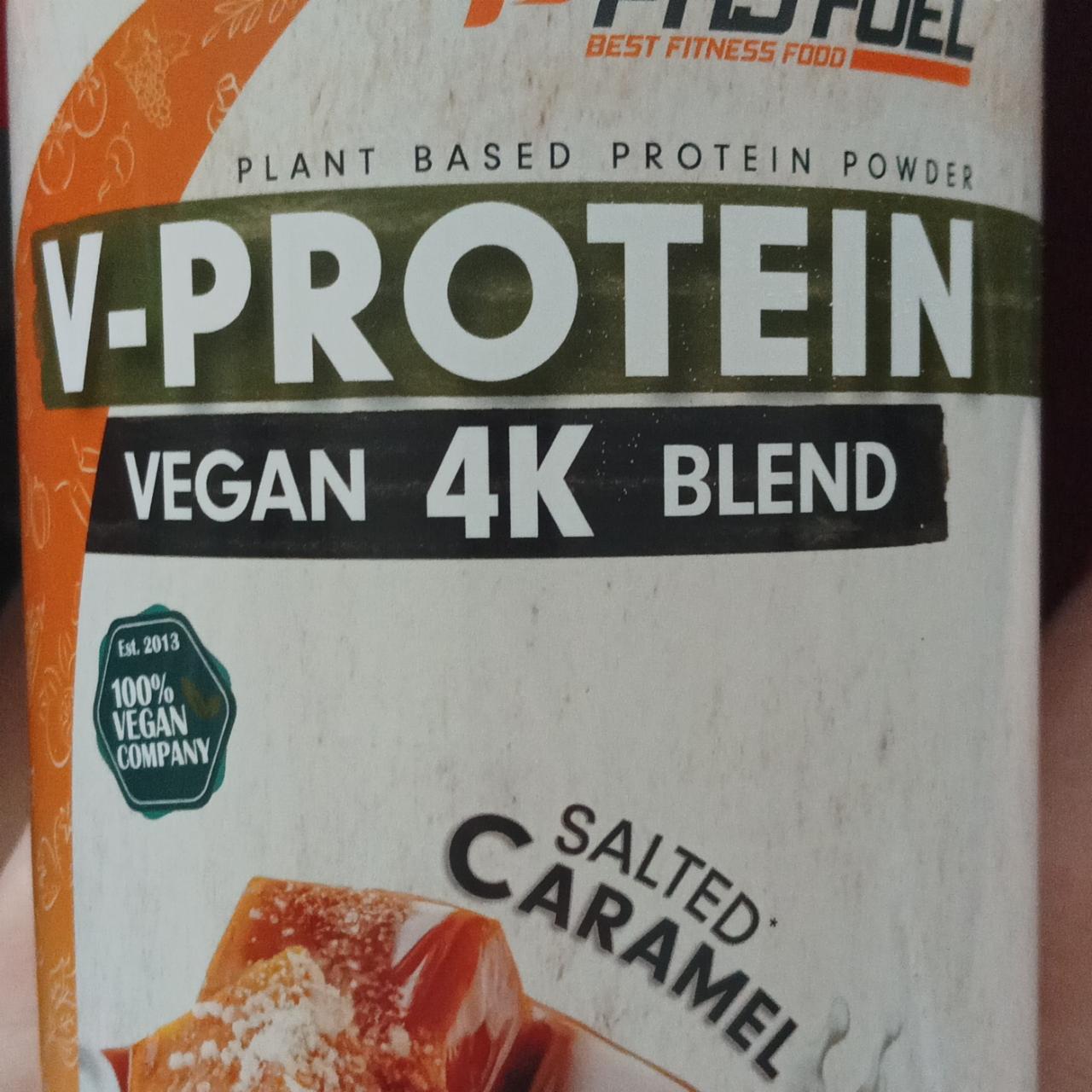 Fotografie - V-Protein Vegan 4K Blend Salted caramel Pro Fuel