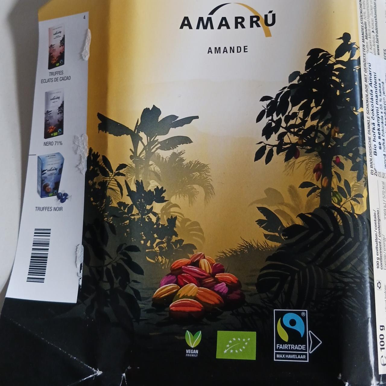 Fotografie - čokoláda bio Amarrú Fairtrade