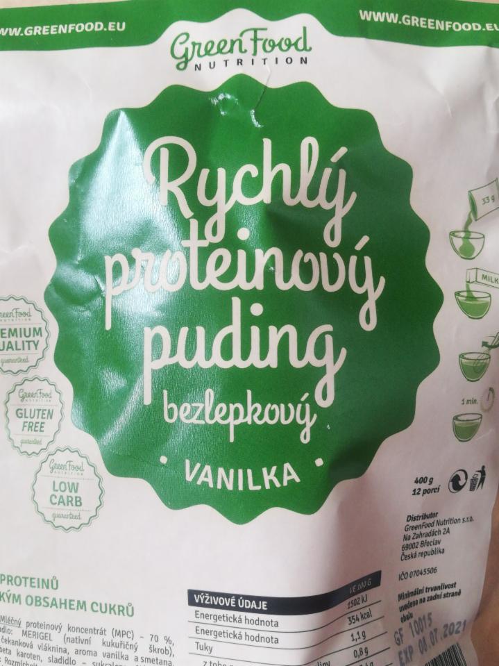 Fotografie - Rychlý proteinový puding bezlepkový vanilka GreenFood