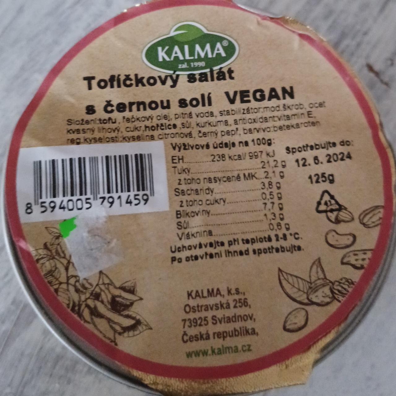 Fotografie - Tofíčkový salát s černou solí Vegan Kalma
