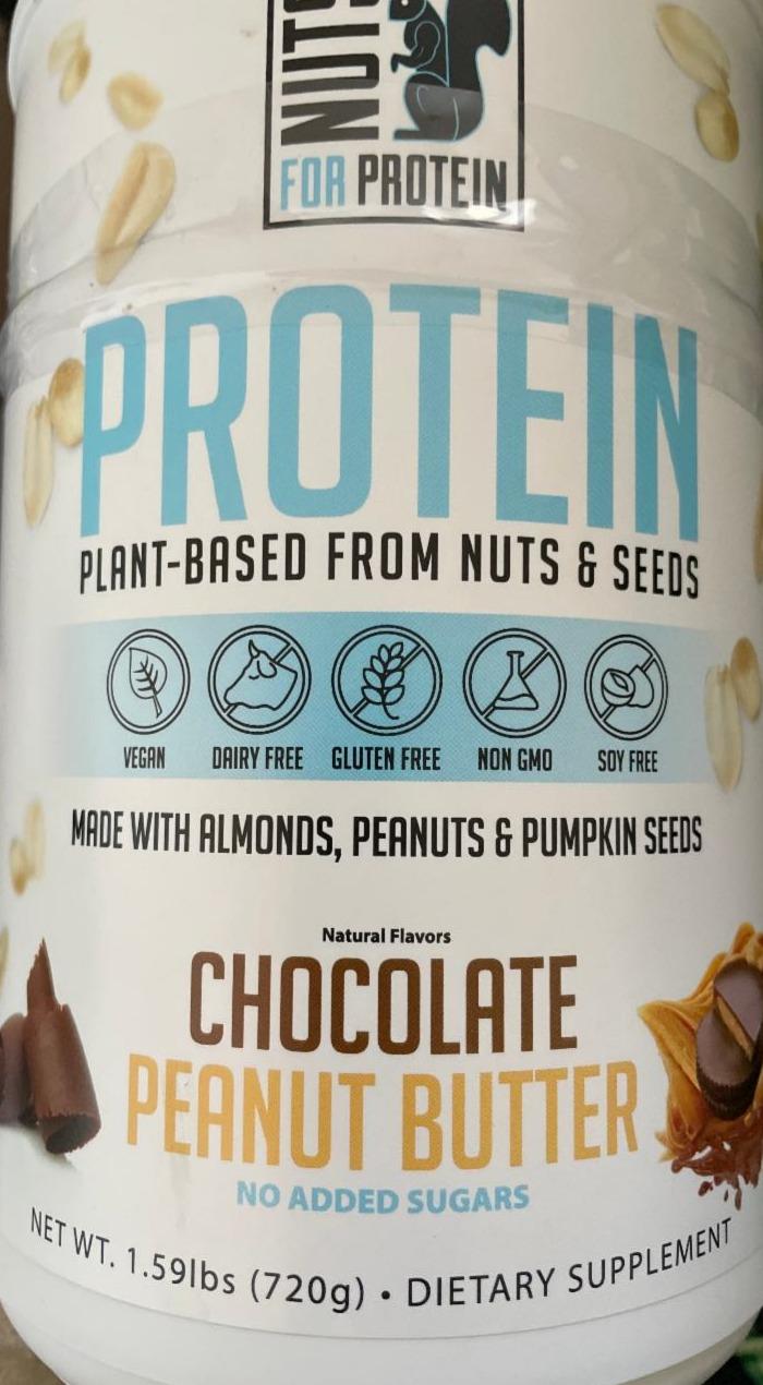 Fotografie - nuts for protein plant based chocolate peanut butter