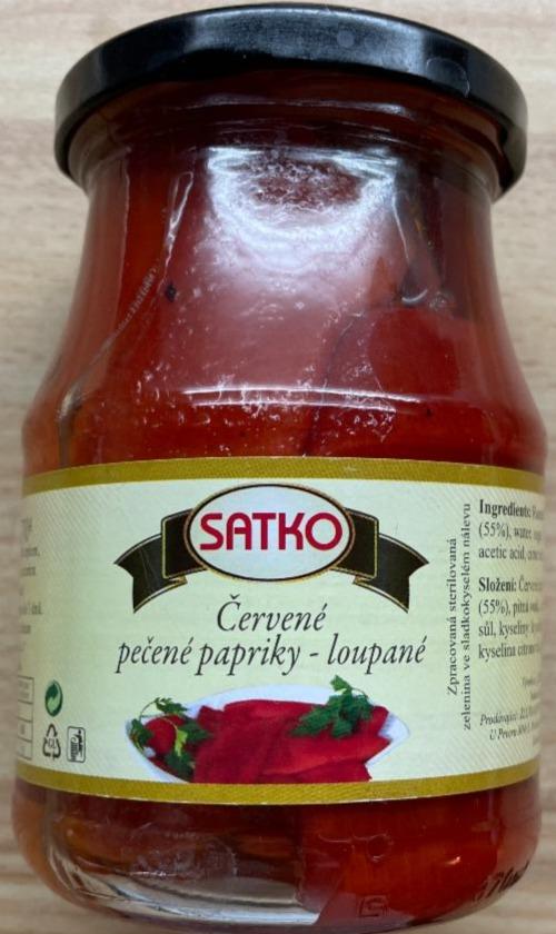 Fotografie - Červené pečené papriky - loupané Satko