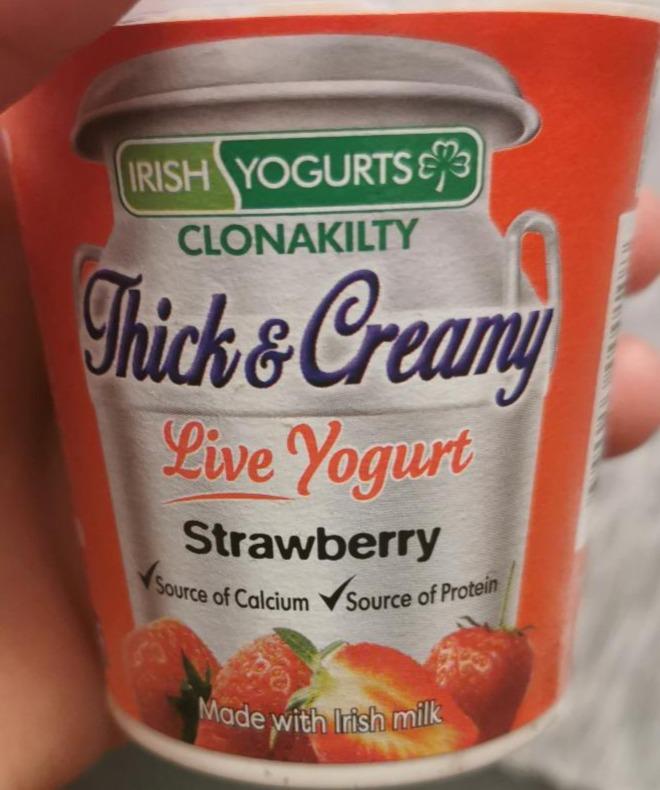 Fotografie - Irish Yogurts Clonakilty Thick & Creamy Live Yogurt Strawberry