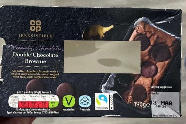 Fotografie - Irresistible Extremely Chocolatey Double Chocolate Brownie Co-op