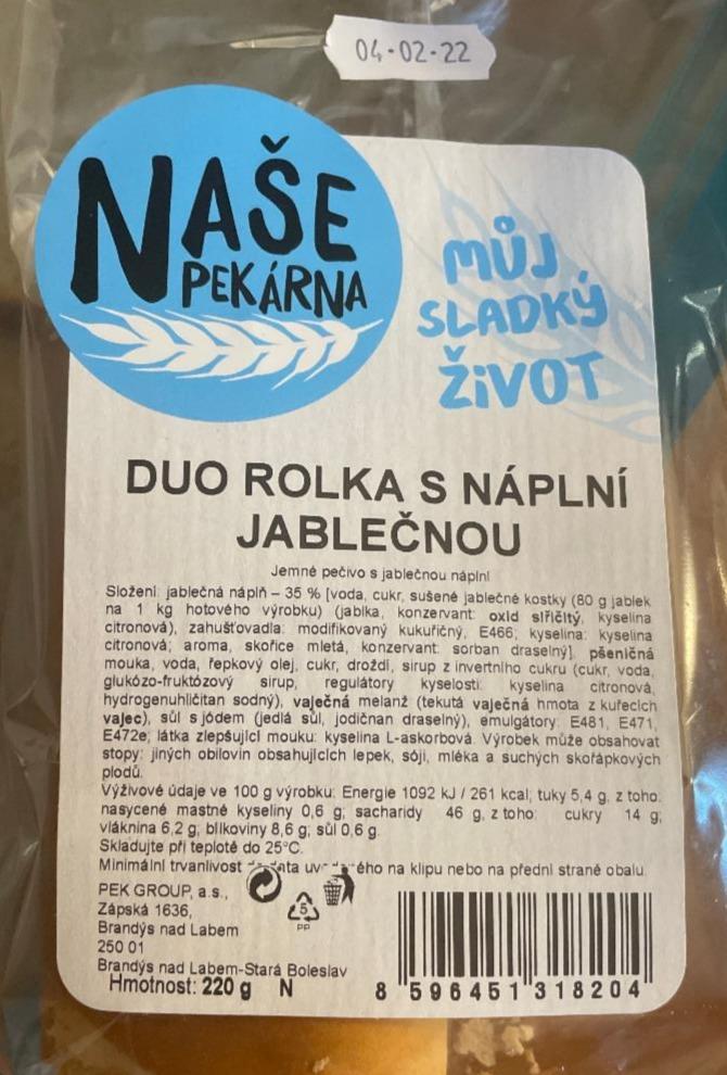 Fotografie - Duo rolka s náplní jablečnou Naše pekárna