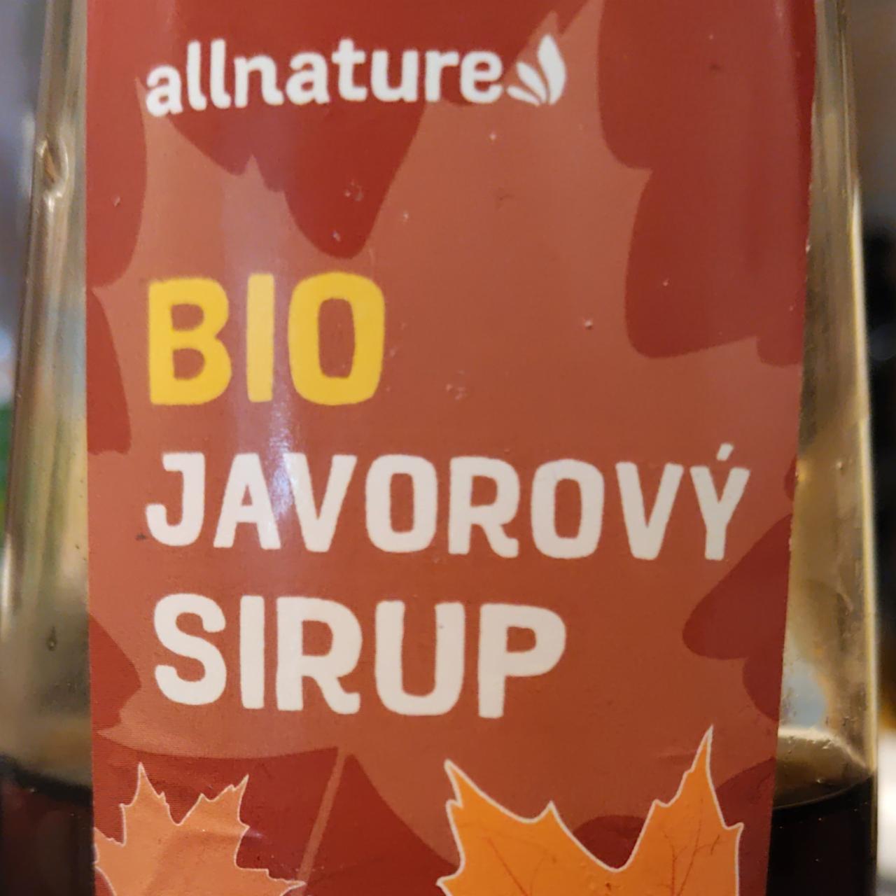 Fotografie - Bio Javorový sirup Allnature
