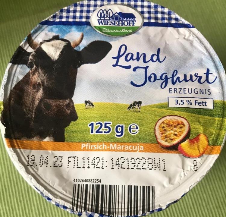 Fotografie - Land Joghurt 3,5% Fett Pfirsich-Maracuja Wiesehoff