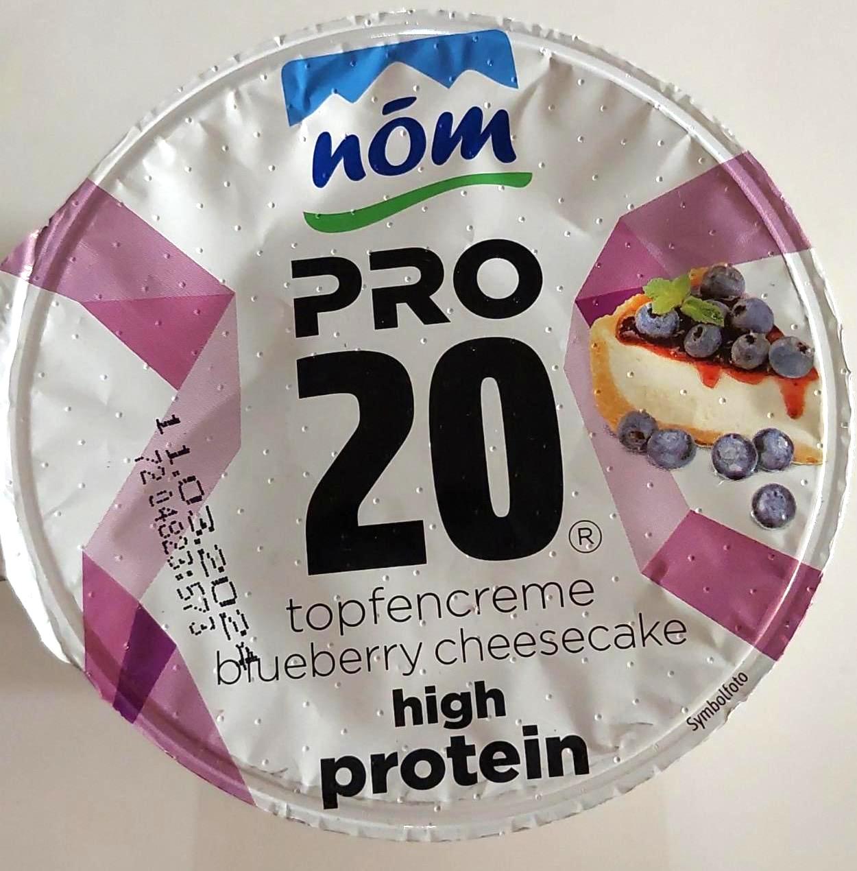 Fotografie - Pro 20 topfencreme blueberry cheesecake Nöm