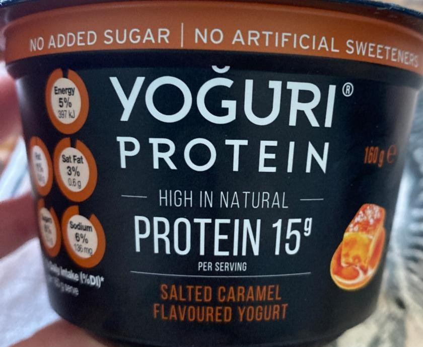 Fotografie - Protein salted caramel flavoured yogurt Yoguri