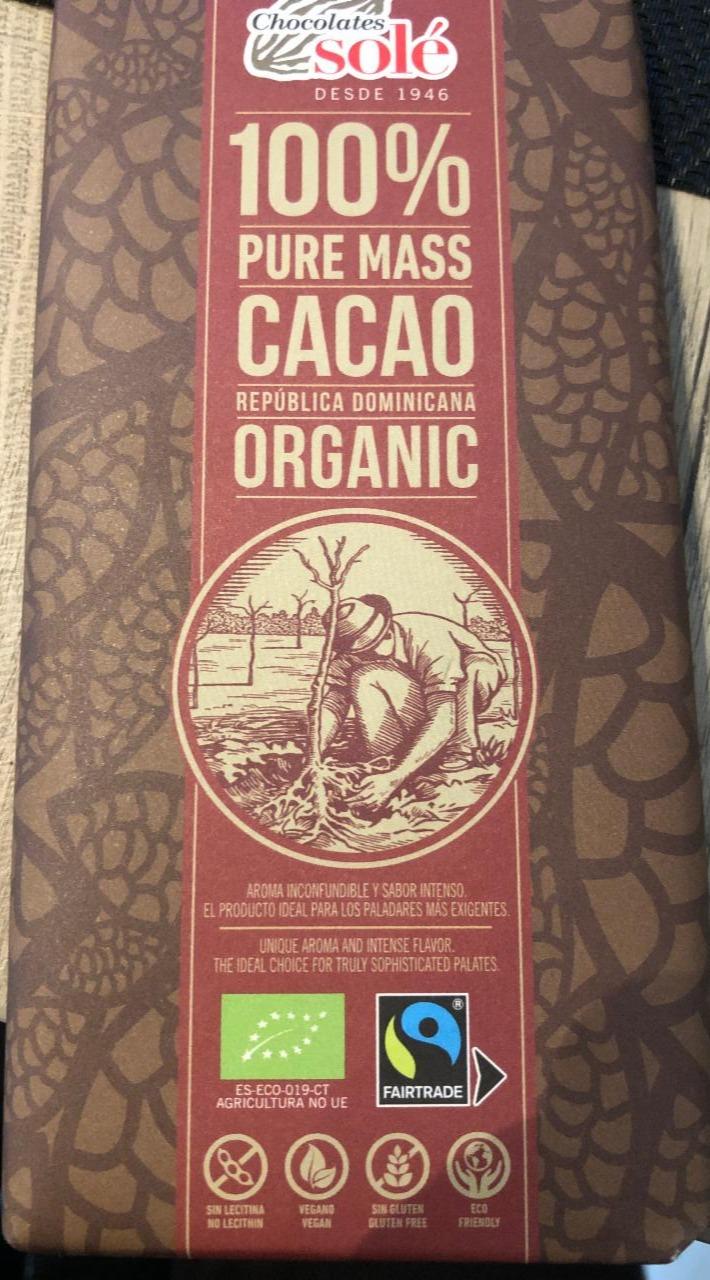 Fotografie - BIO fair trade hořká 100% čistá kakaová pasta Solé