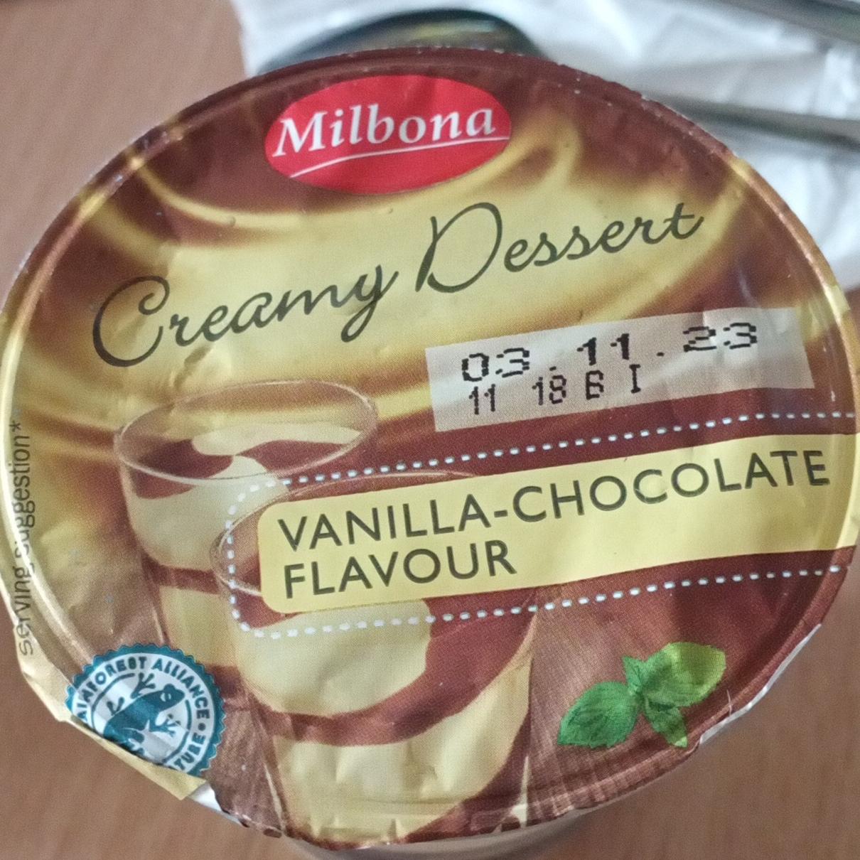 Fotografie - Creamy Dessert Vanilla-Chocolate flavour Milbona