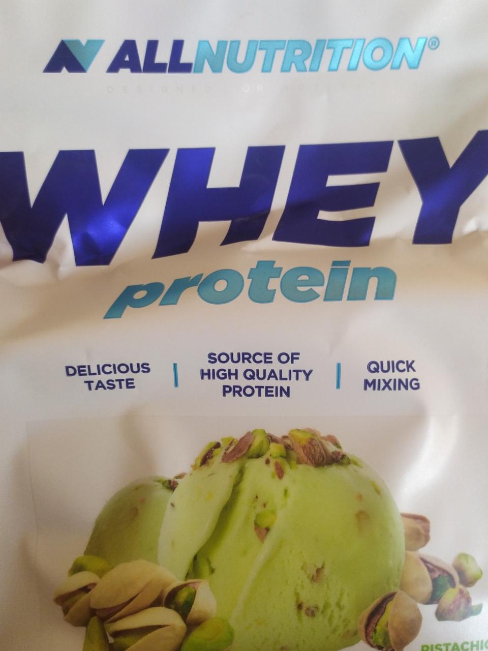 Fotografie - Whey Protein Pistachio flavour Allnutrition