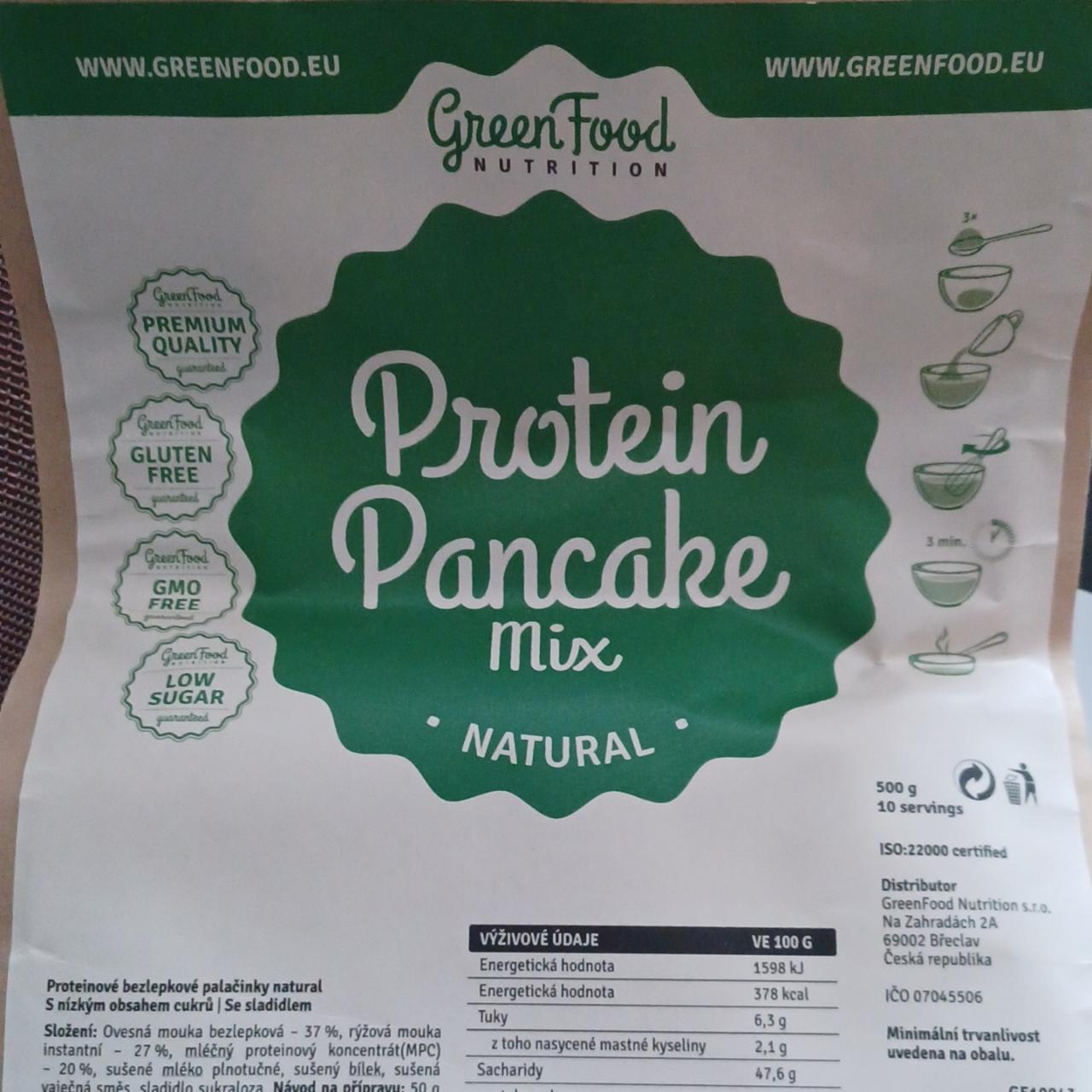 Fotografie - Protein pancake mix natural GreenFood Nutrition