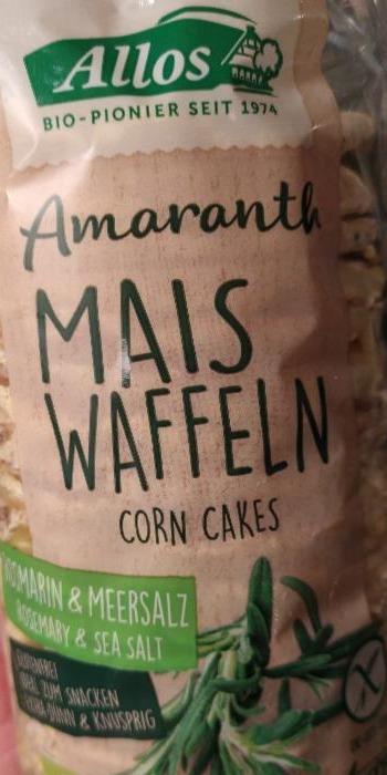 Fotografie - Amaranth Mais Waffeln Corn Flakes Allos