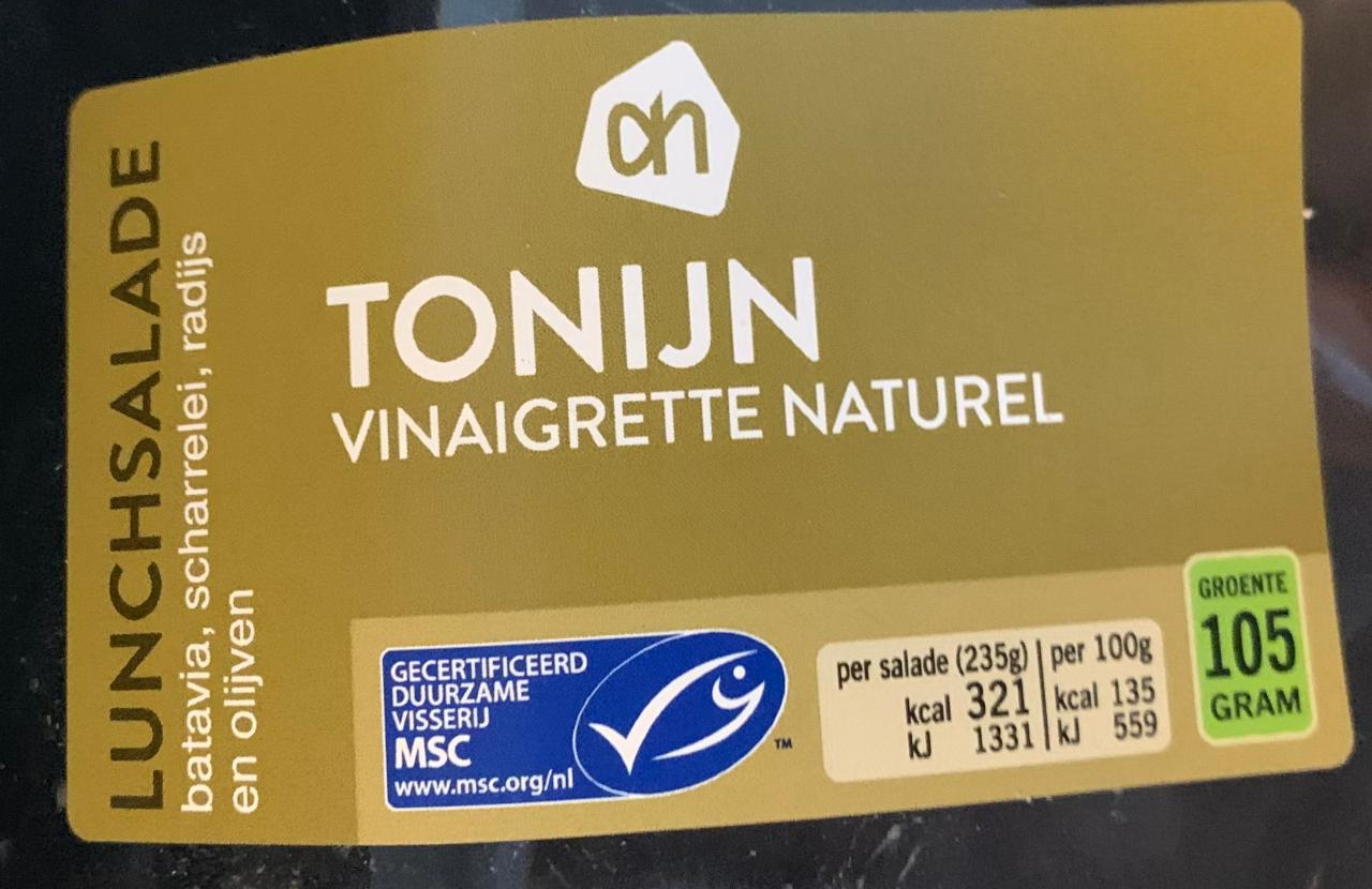 Fotografie - Tonijn lunchsalade with vinaigrette naturel AH