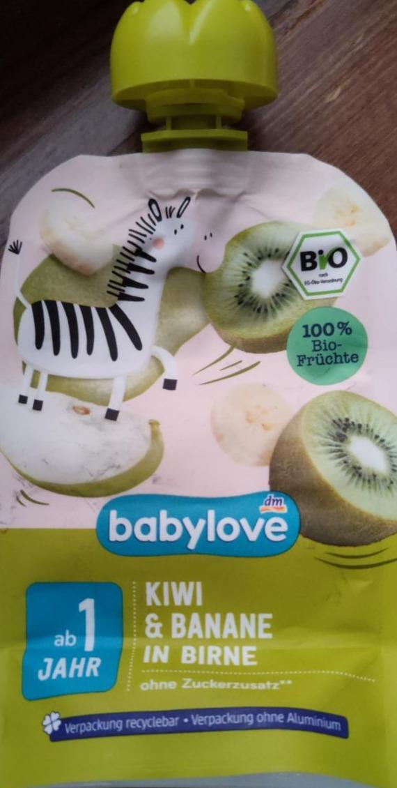 Fotografie - Bio ovocný příkrm kiwi, banán a hruška Babylove