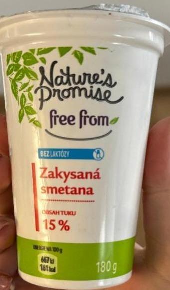 Fotografie - Zakysaná Smetana bez laktózy 15% tuku Nature's Promise