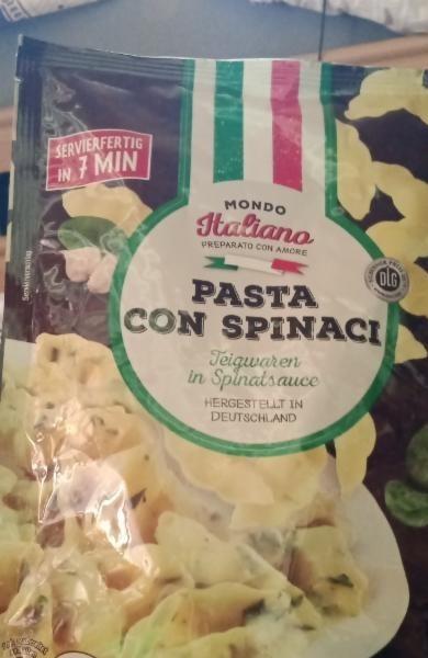 Fotografie - Pasta con spinaci